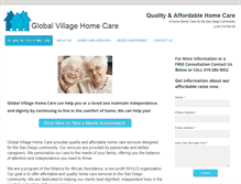 Tablet Screenshot of globalvillagehomecare.com